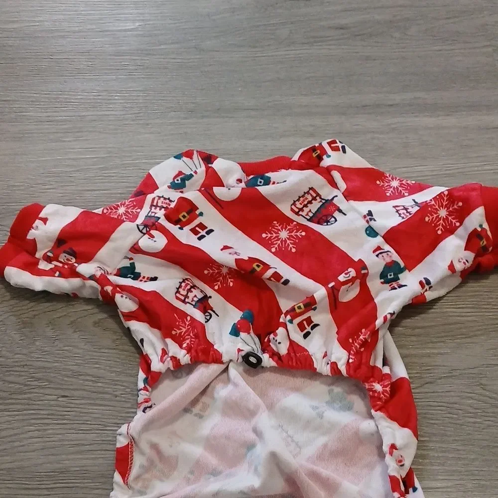 CuteBone Dog Christmas santa snowman Pajamas Onesies Soft Pjs Coat Sz XL NWOT